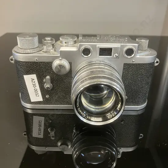 Rare Showa Works (Shōwa Kōgaku) Leotax K3 Rangefinder Camera (#543175) With Canon Serenar 50mm f1.8 Lens (#69191) 1958