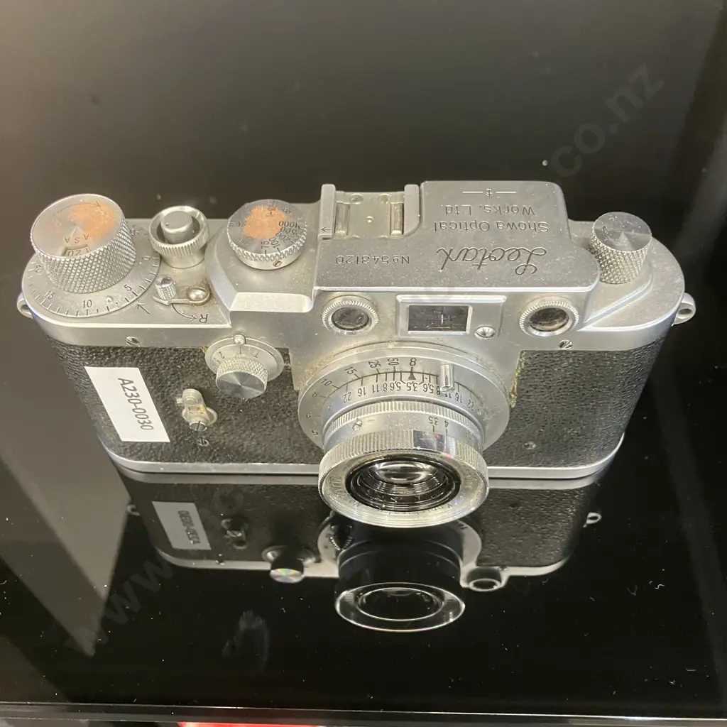 Rare Showa Works Leotax K3 Rangefinder Camera (#543120) With RARE Konishiroku Collapsible Hexar 50mm f3.5 Lens #1321772 Image 1++