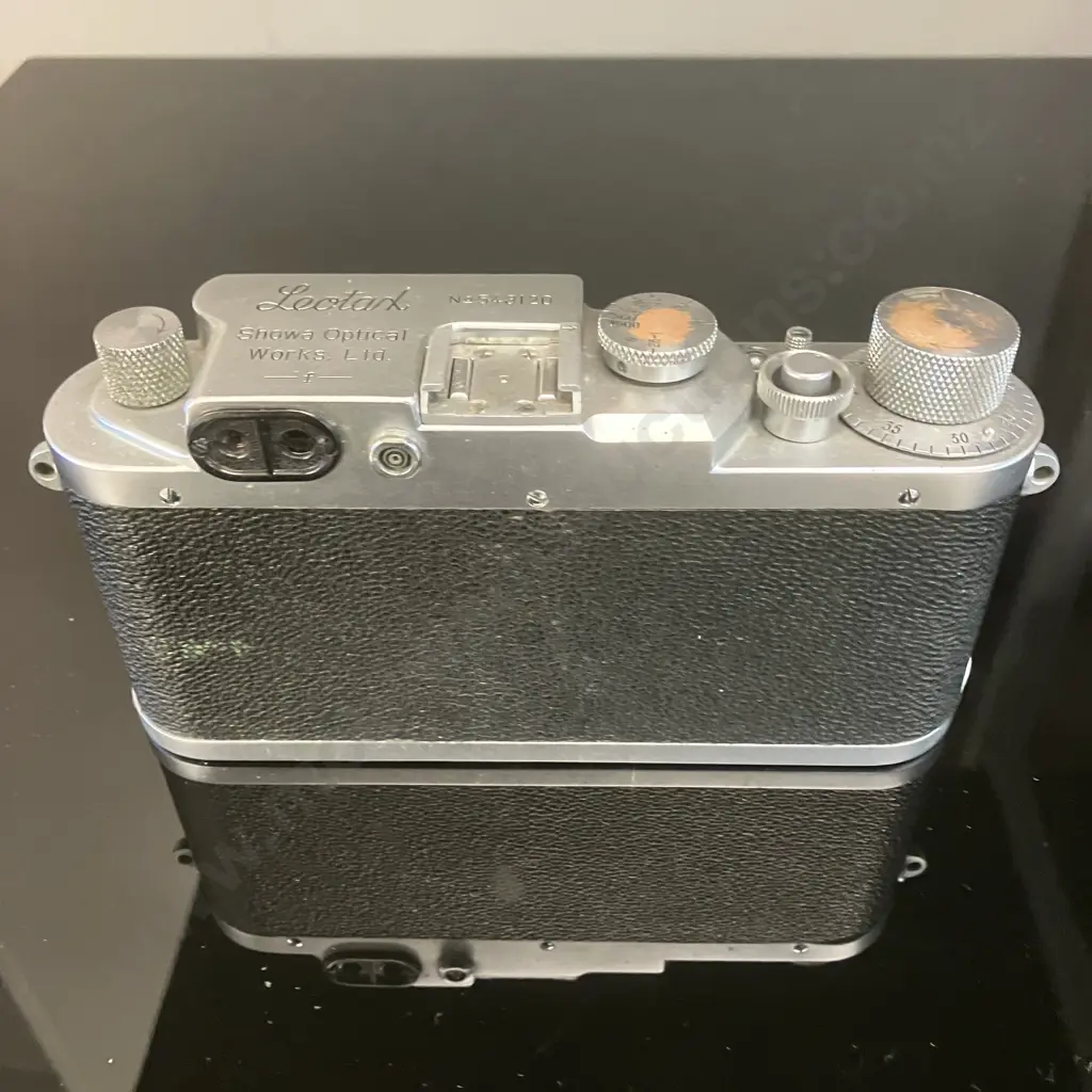 Rare Showa Works Leotax K3 Rangefinder Camera (#543120) With RARE Konishiroku Collapsible Hexar 50mm f3.5 Lens #1321772 Image 1++