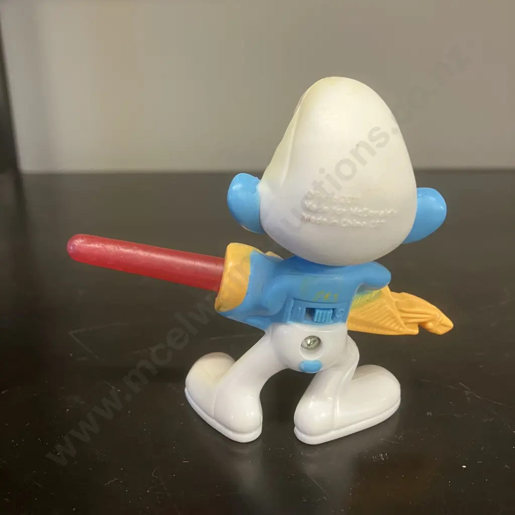 Vintage Smurf Schleich Native Ameican Smurfette With Baby (20555) Germany & 2011 Peyo Hefty Smurf & Clumsy Smurf (McD's) Image 1++