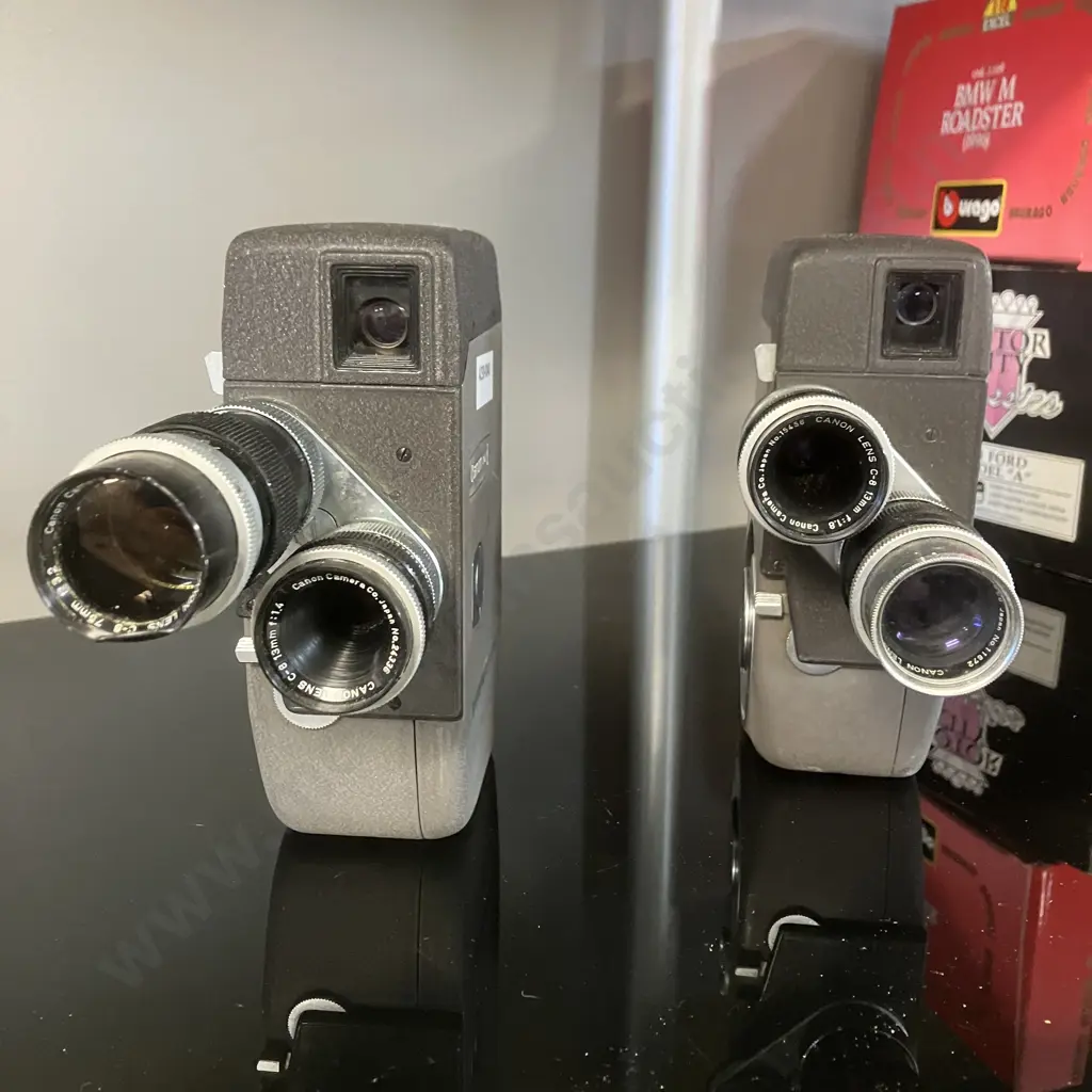 Canon 8mm Movie Cameras - Cine 8 (#39225) With 75mm f3.2 & 13mm f1.4 & Canon Eight With 13mm f1.8 & 38mm f1.8 Lenses Image 1++