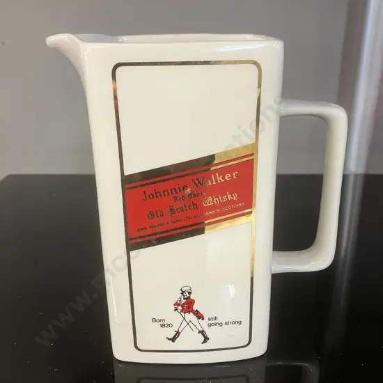VIntage Johnny Walker Red Label Scotch Whisky 17cm Pitcher, Seton Pottery, England