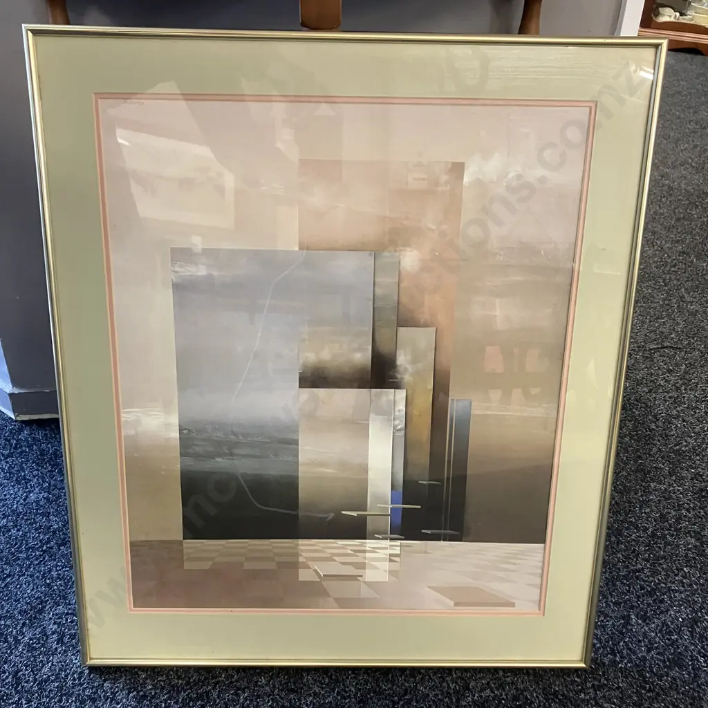 Andres Segovia Framed Geometric Print. 68 x 58cm Image 1++