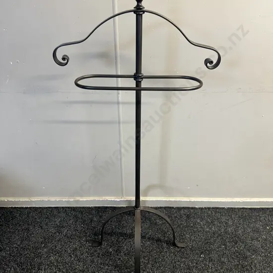 Dark Brown Metal Valet Stand H114,W54cm.