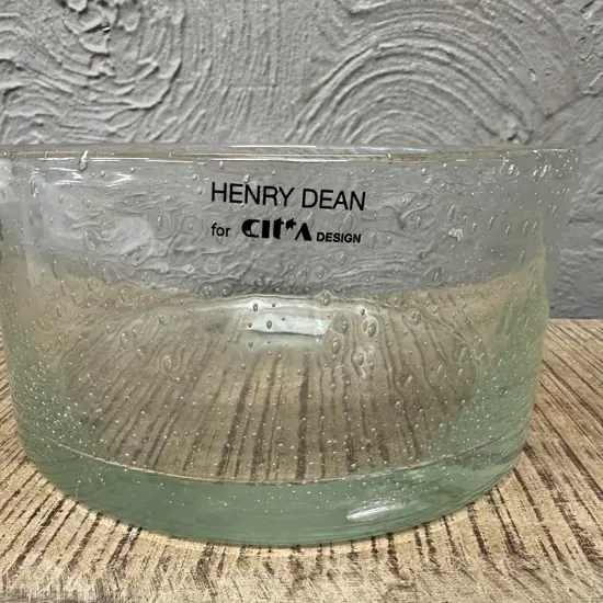 Cita Design Henry Dean Handmade Round Glass Bowl H10,Dia20cm
