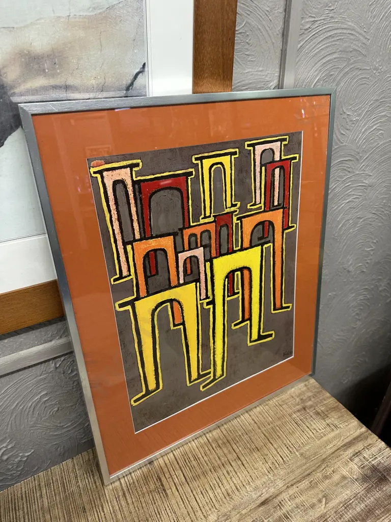 Framed Image Of The 'Viaduct' Signed Paul Klee H68,W56cm. Image 1++