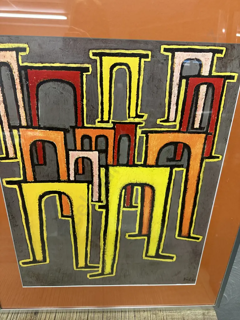 Framed Image Of The 'Viaduct' Signed Paul Klee H68,W56cm. Image 1++