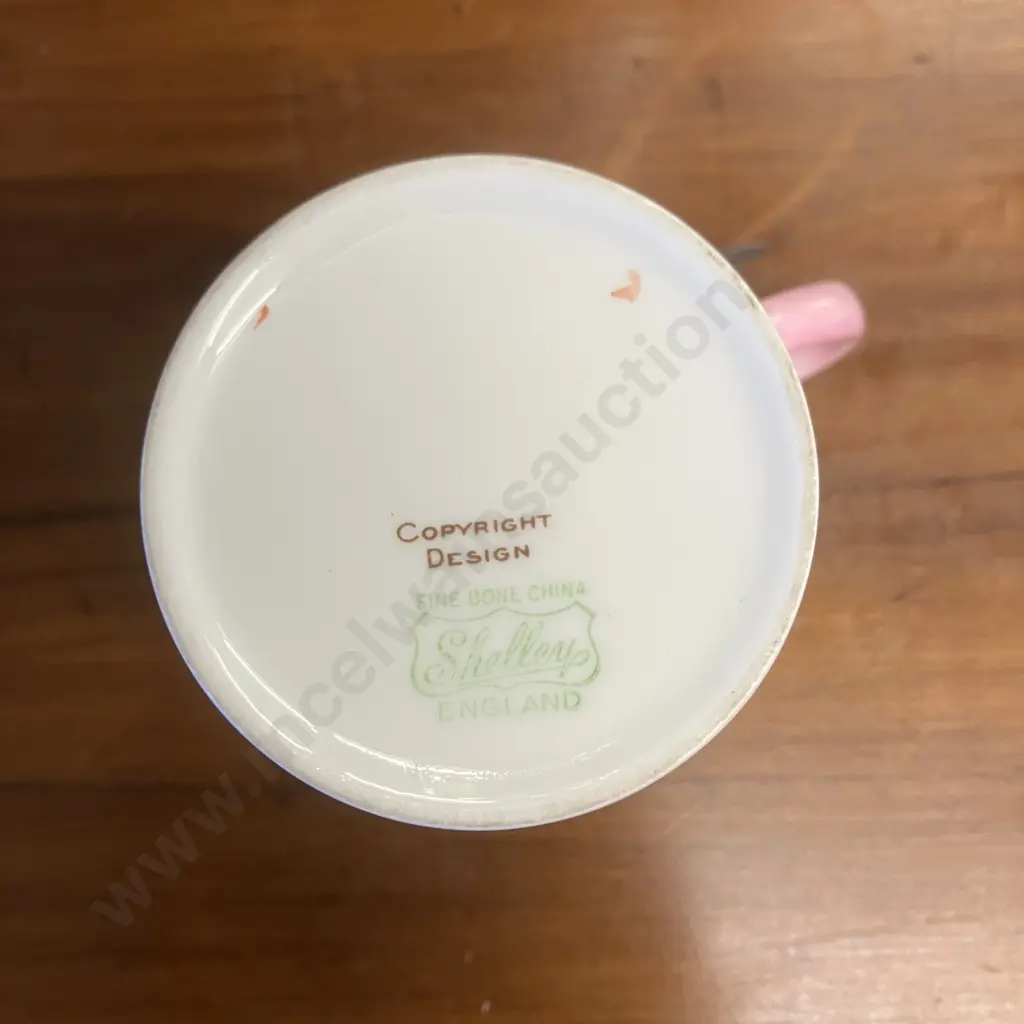 Vintage Shelley Mabel Lucie Attwell 'A Very Lucky Fairy Band' Cup With Pink Trim Image 1++