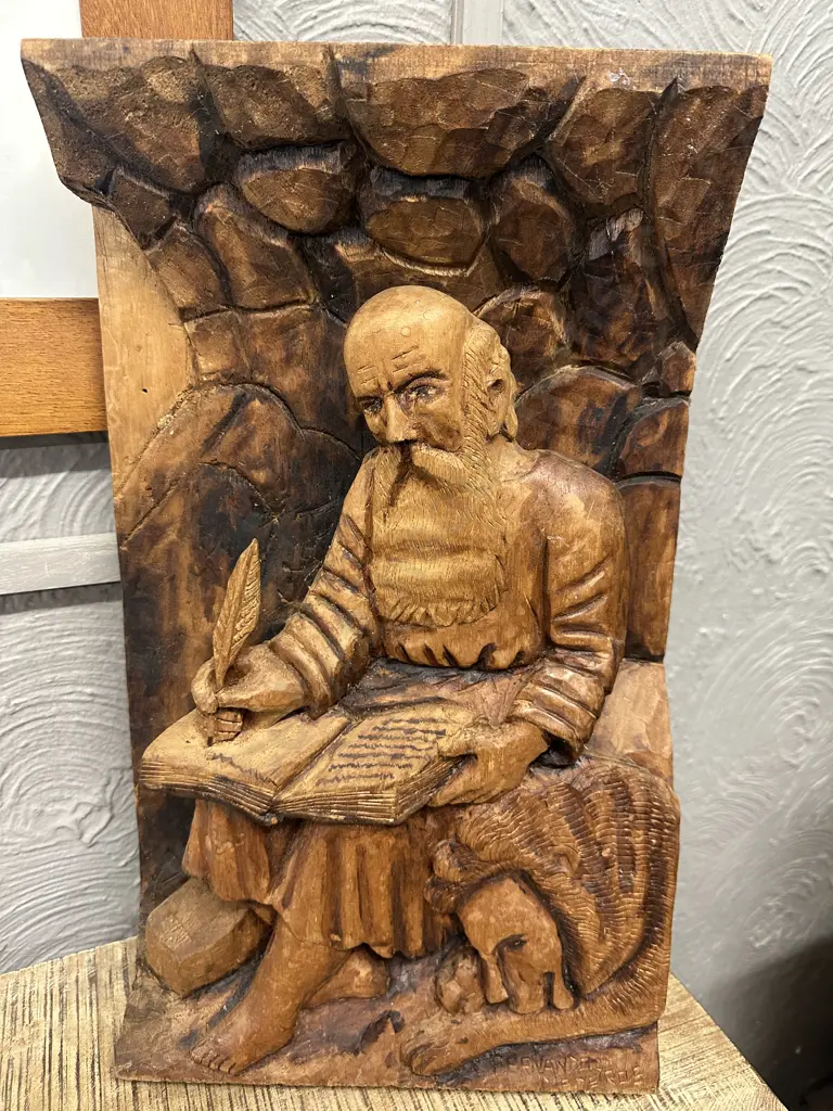 Wooden Carved Artwork Fernando Medeiros H50,W30cm. Image 1++