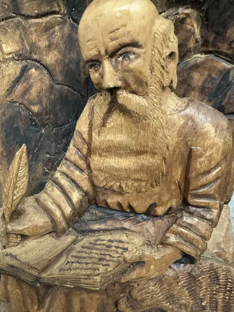 Wooden Carved Artwork Fernando Medeiros H50,W30cm. Image 1++