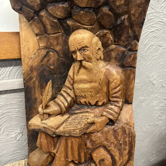 Wooden Carved Artwork Fernando Medeiros H50,W30cm.