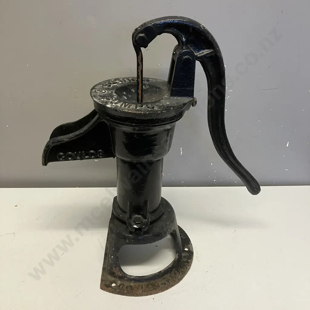 Cast Iron Goulds Pitcher Water Pump Painted Black. H47cm Image 1++