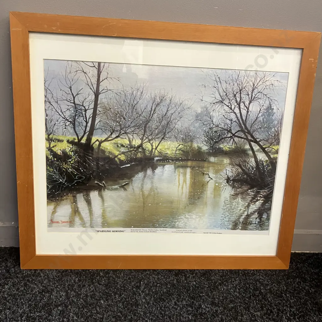 "Sparkling Morning" by Graham Braddock Framed Handsigned Limited Edition 087/650. 49 x 57cm Image 1++