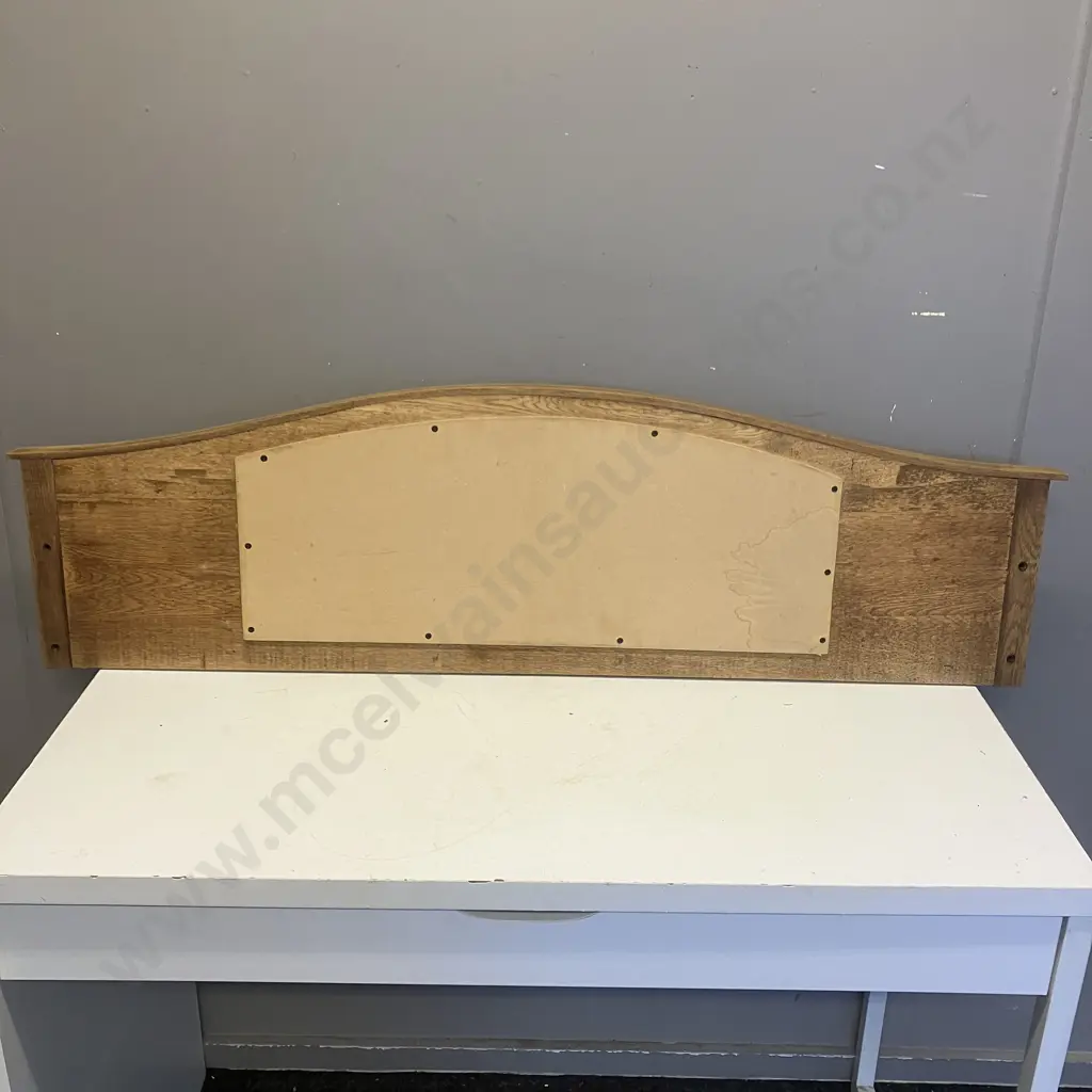 Recycled Oak Bevelled Mirror Coat Hanger With Pair of Copper Coat Hooks. H34 W116 D13.5cm Image 1++