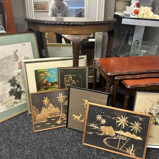 Selection Of Vintage Oriental Themed Artwork