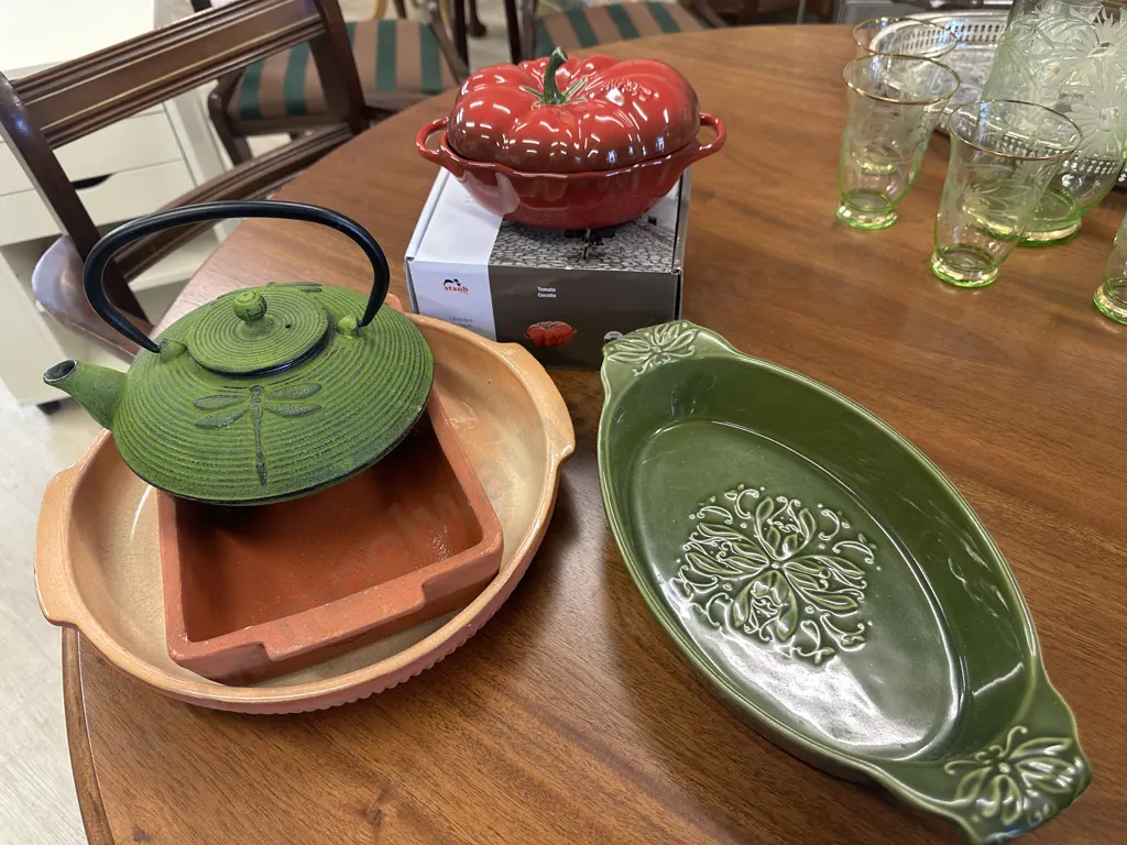 Assorted Bakeware Items, Serving Dishes Including Staub, Stevens Etc Image 1++