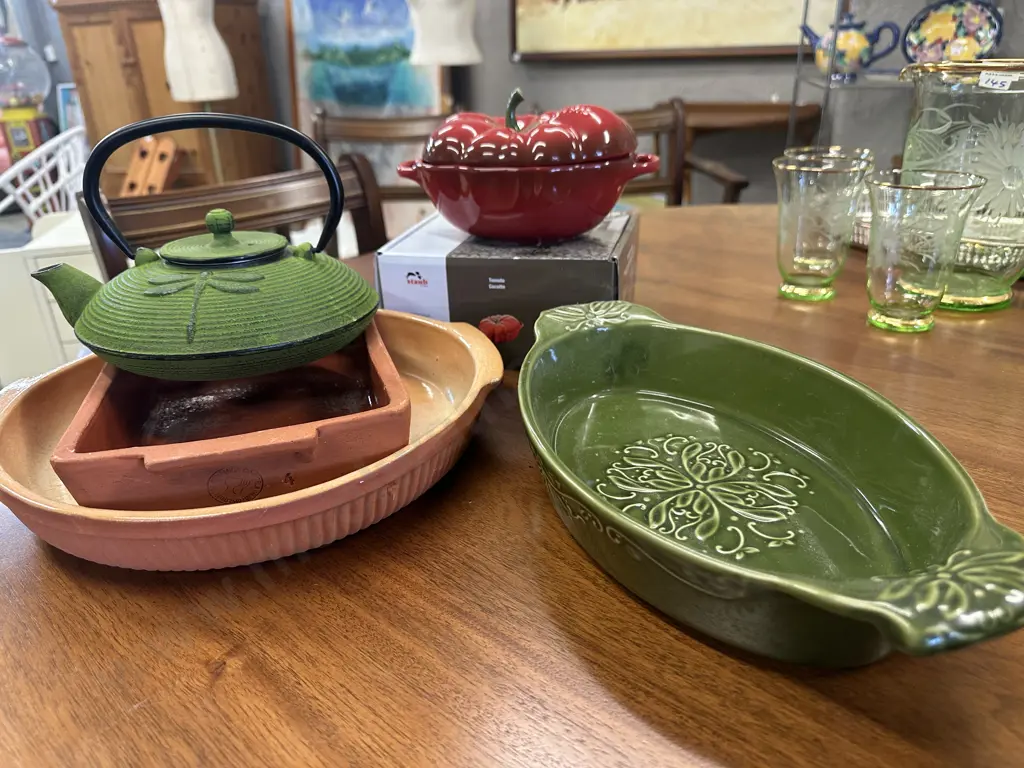 Assorted Bakeware Items, Serving Dishes Including Staub, Stevens Etc Image 1++