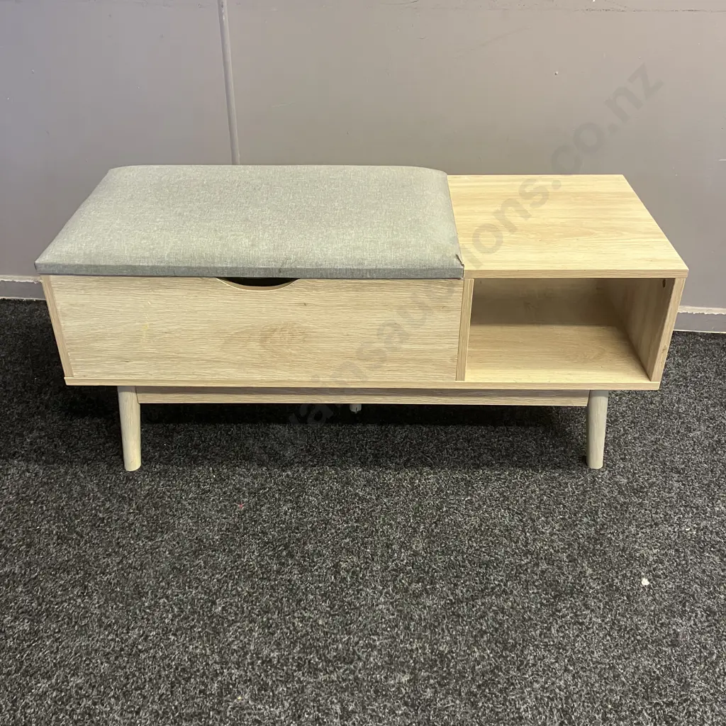 Telephone Table With Padded Seat. H44 W100 D40cm (As Found) Image 1++