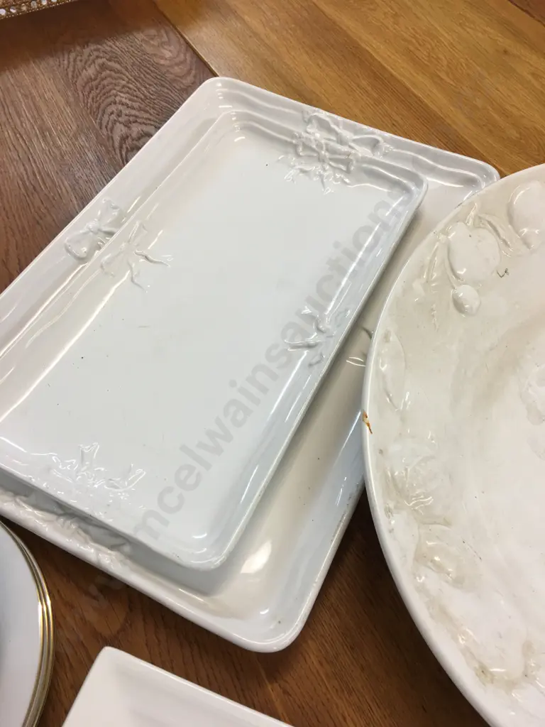 Selection Of White Platters & Tea Ware Image 1++
