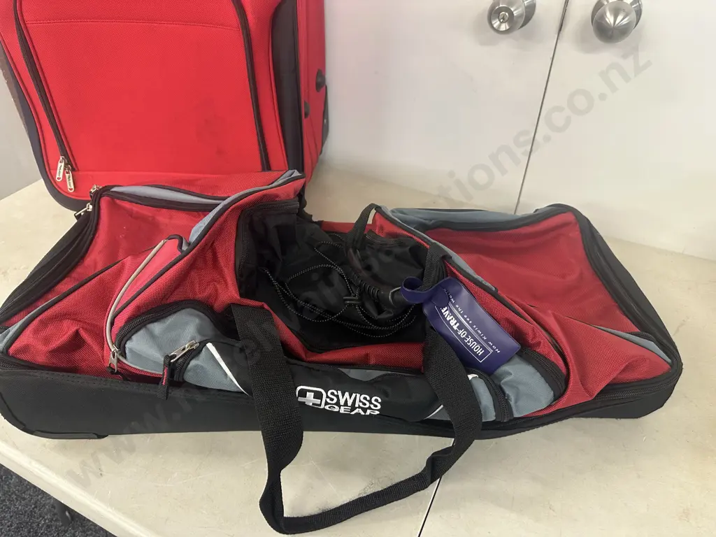 Red Flight Travel Case & Red Swiss Gear Roller Duffle (Stitching Coming Undone) Image 1++