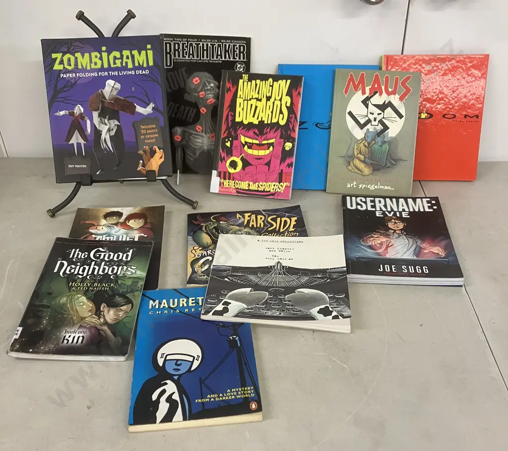Maus A Survivors Tale, The Amazing Joy Buzzards, Zombigami, Zoom & Re Zoom, Gary Larson's Books Etc Image 1++