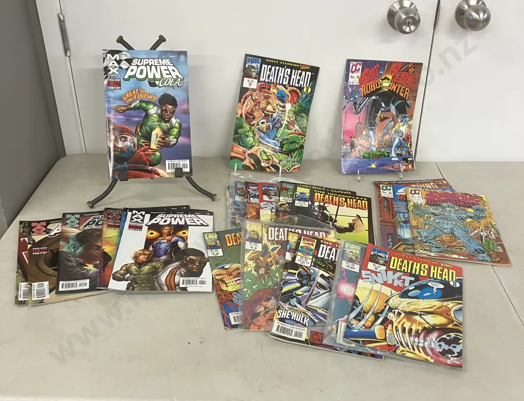 Marvel Comics  x 28 - Max Supreme Power & Deaths Head, With 3 x QC Comics Sam Slade Robo Hunter & Bat Thing Image 1++