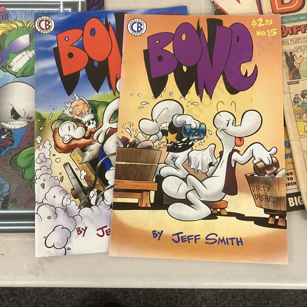 Assorted Comics - Back To The Future, The Frogmen, GI Joe, Bone, Fightin' Army, Beano Etc x 29 Image 1++