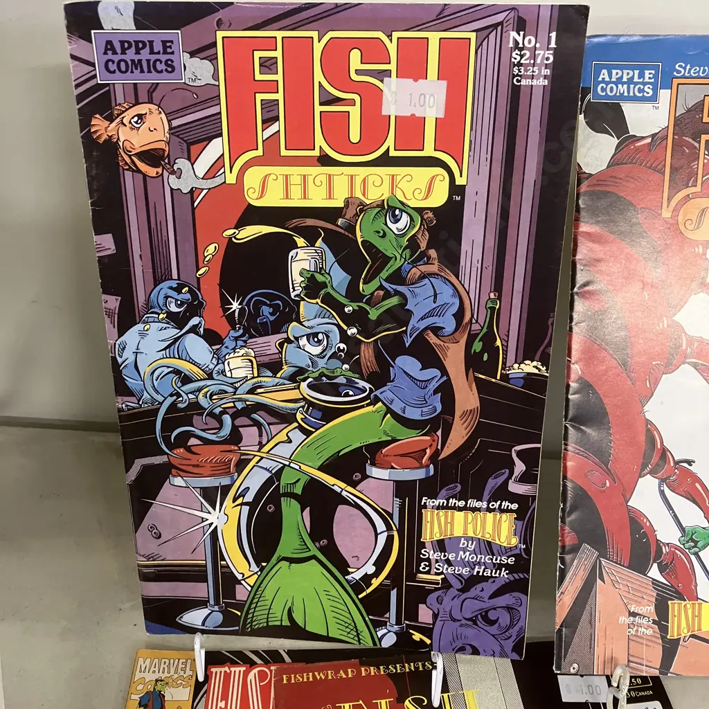 Fish Police Hairballs Softcover With 9 x Fish Police Comics & Fish Shticks #1, #2 & #5 Comic Books, Image 1++