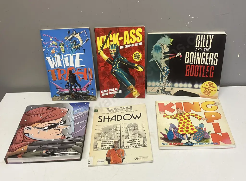 Assorted Graphic Novels - Kick-Ass  2010 First Edition, Billy & The Boingers Bootleg 1987 1st Edition With Record, Etc Image 1++