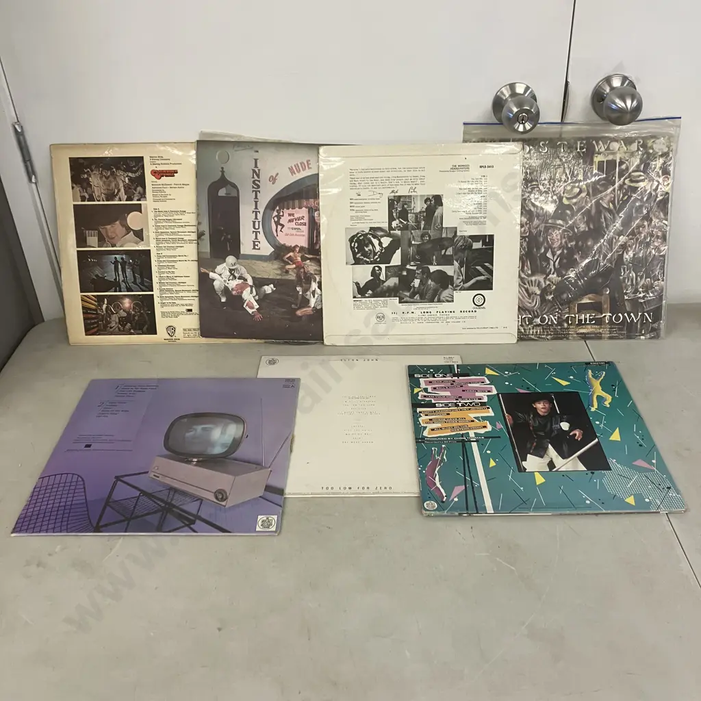 LPs - Alice Cooper Muscle Of Love, The Monkees Headquarters, Clockwork Orange, Rod Stewart & 3 x Elton John Image 1++