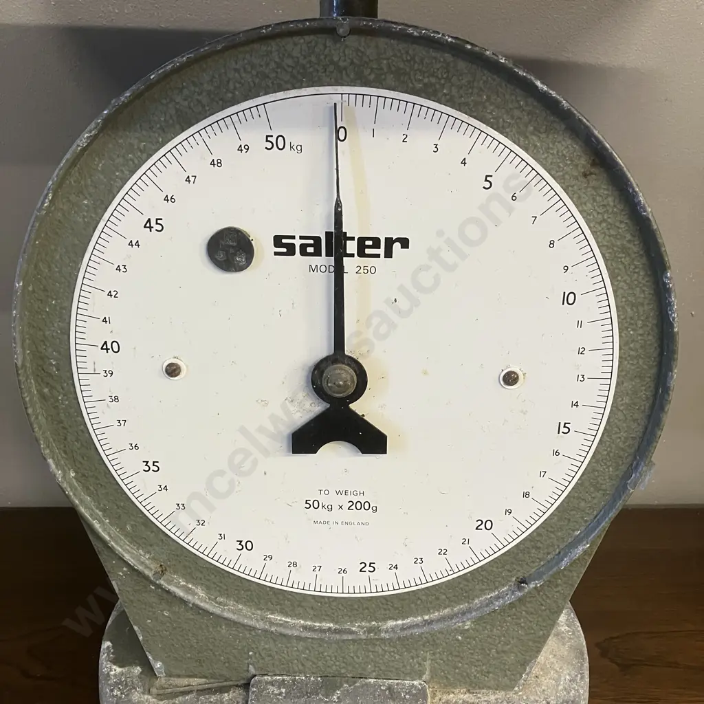 Vintage Salter (England) Model 250 Fruit Scales, 50Kg x 200g. H39 W40 D30cm Image 1++