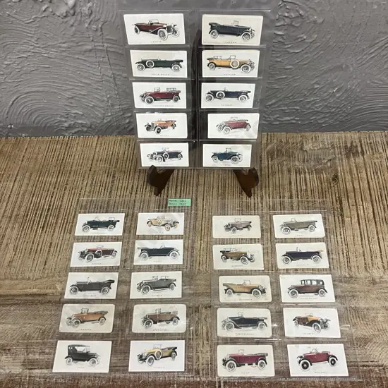 1923 Vintage Will's Cigarette Cards - Motor Cars x 40 (48 Card Set)