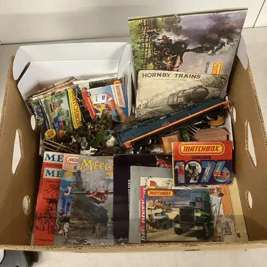 Vintage Lead & Tin Toys (As Found), Plastic Toys, Corgi & Matchbox Catalogues, Etc - Withdrawn By Vendor