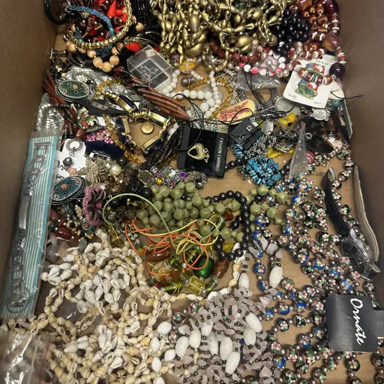 Large Selection Of Costume Jewellery Including Beaded Necklaces Etc