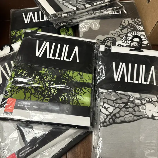 Assorted New VALLILA Fabric Curtains  140x240cm Brown / Black Tones