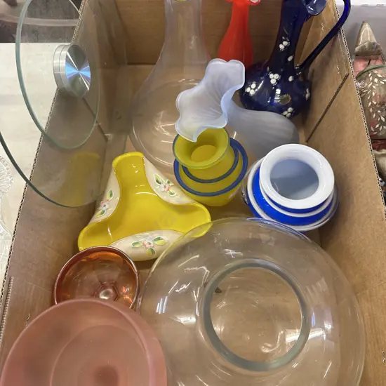 Assorted Vases, Decanter Etc