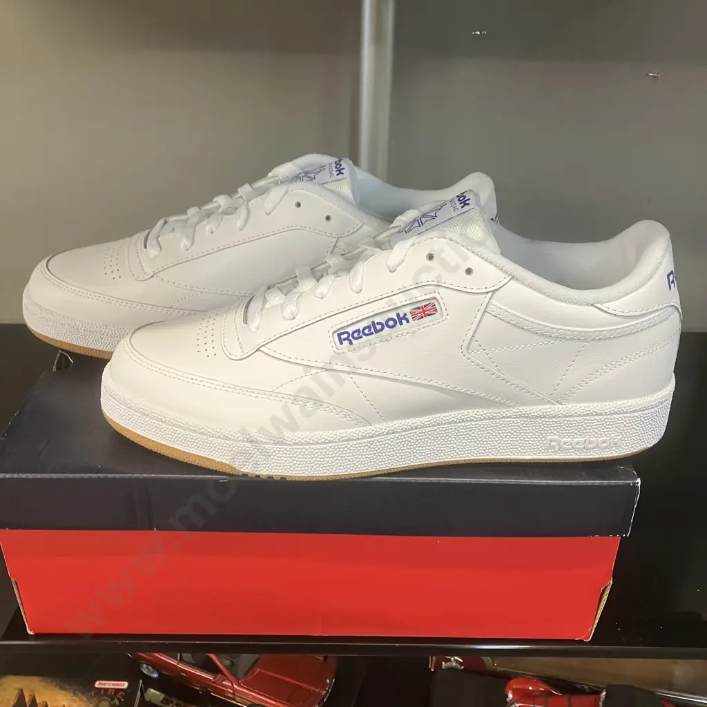 Reebok Club C 85 White / Royal / Gum Tennis Style Mens Sneakers, Size UK11 EU45.5 Image 1++