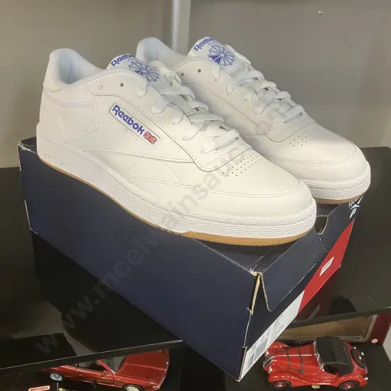 Reebok Club C 85 White / Royal / Gum Tennis Style Mens Sneakers, Size UK11 EU45.5
