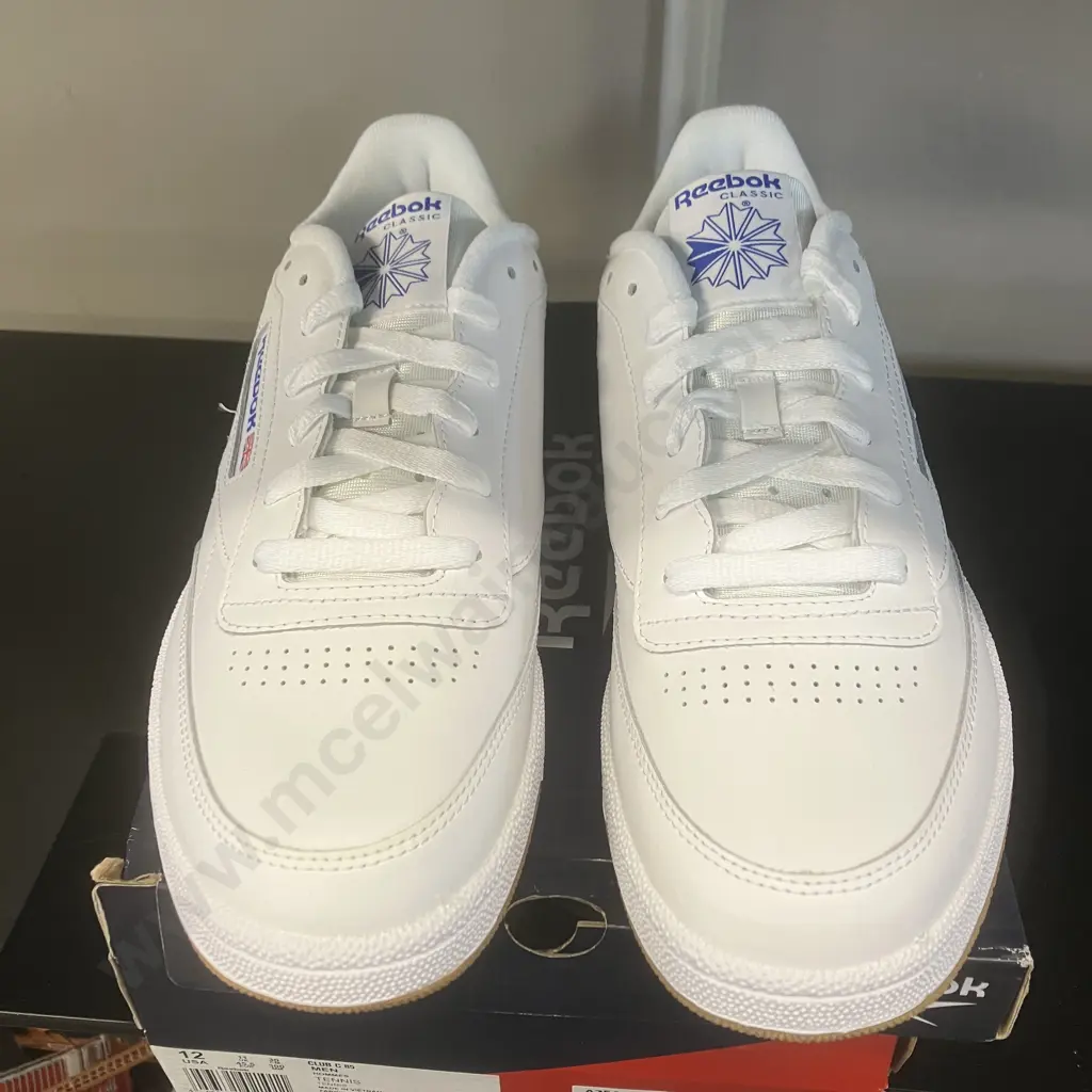 Reebok Club C 85 White / Royal / Gum Tennis Style Mens Sneakers, Size UK11 EU45.5 Image 1++