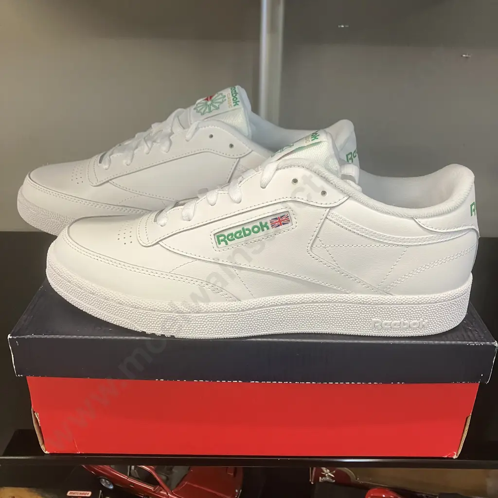 Reebok Club C 85 White / Green Tennis Style Mens Sneakers, Size UK11 EU45.5 Image 1++