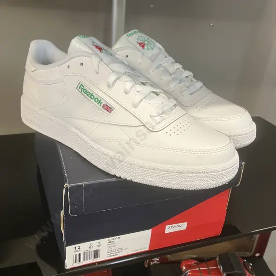 Reebok Club C 85 White / Green Tennis Style Mens Sneakers, Size UK11 EU45.5