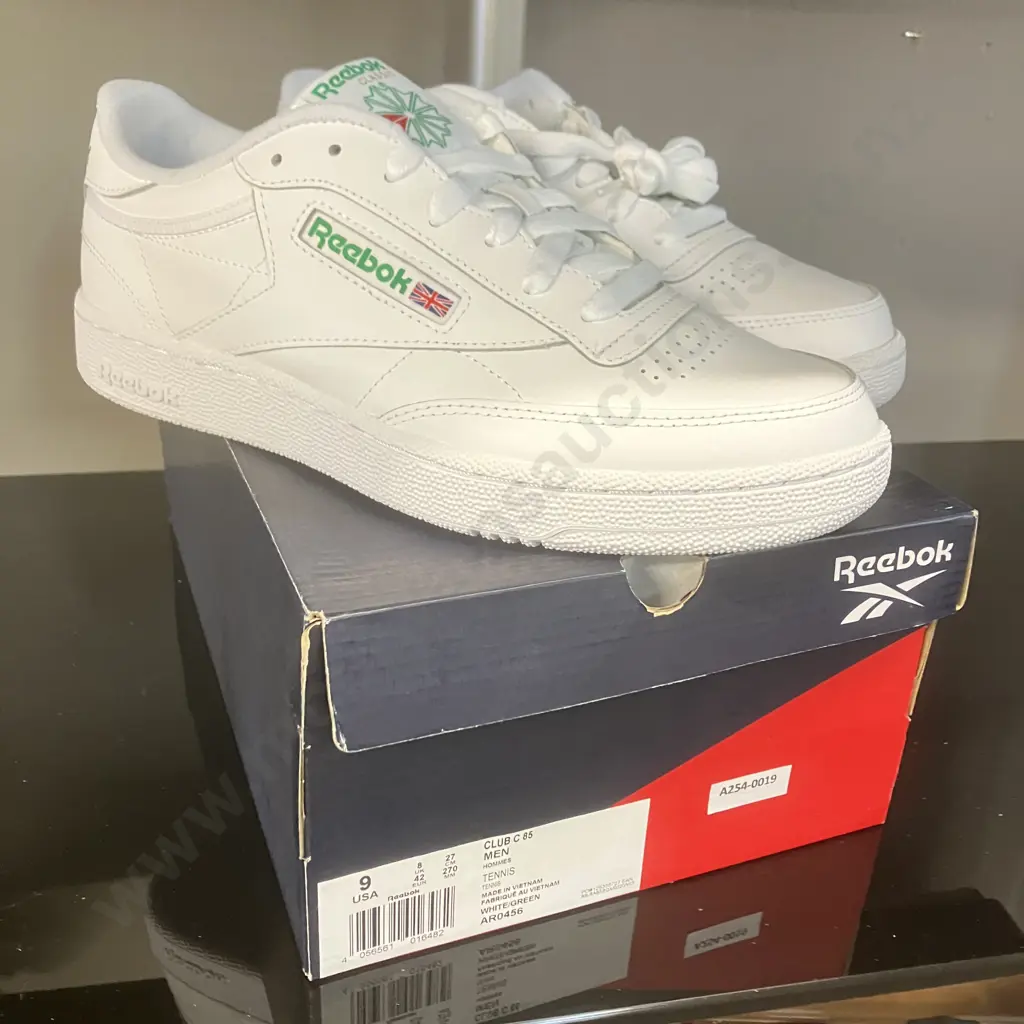 Reebok Club C 85 White / Green Tennis Style Mens Sneakers, Size UK8 EU42 Image 1++
