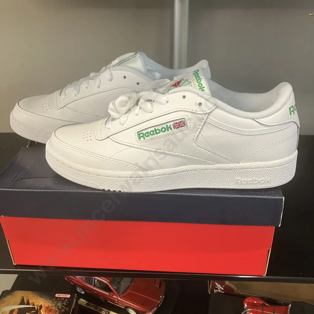 Reebok Club C 85 White / Green Tennis Style Mens Sneakers, Size UK8 EU42 Image 1++