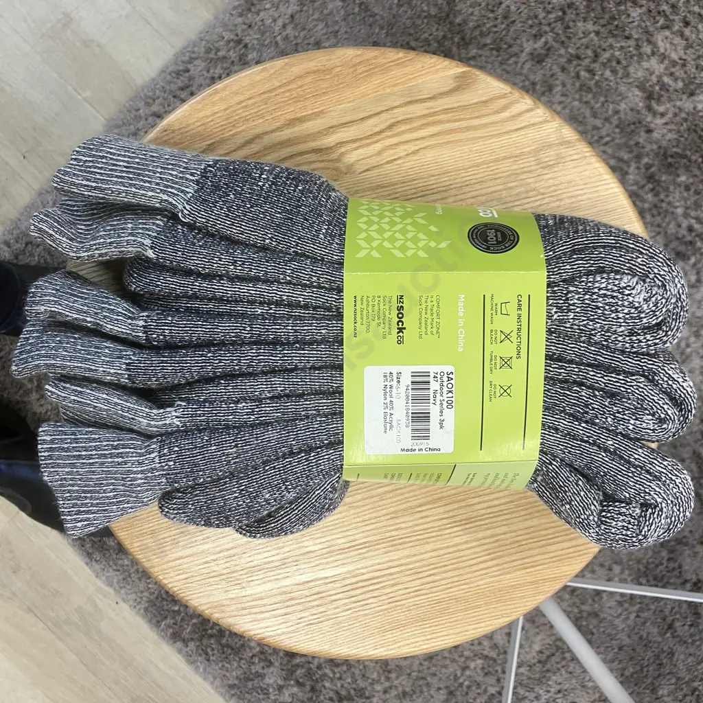 NZ Sock Co Outdoor Comfort Zone Cushioning / Work Wear Socks - 3 Pack Size 6-10 Image 1++