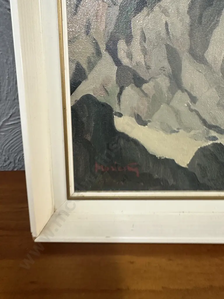 Peter Moriarty Signed Seascape Oil On Board Vintage Frame H47,W57cm. Image 1++