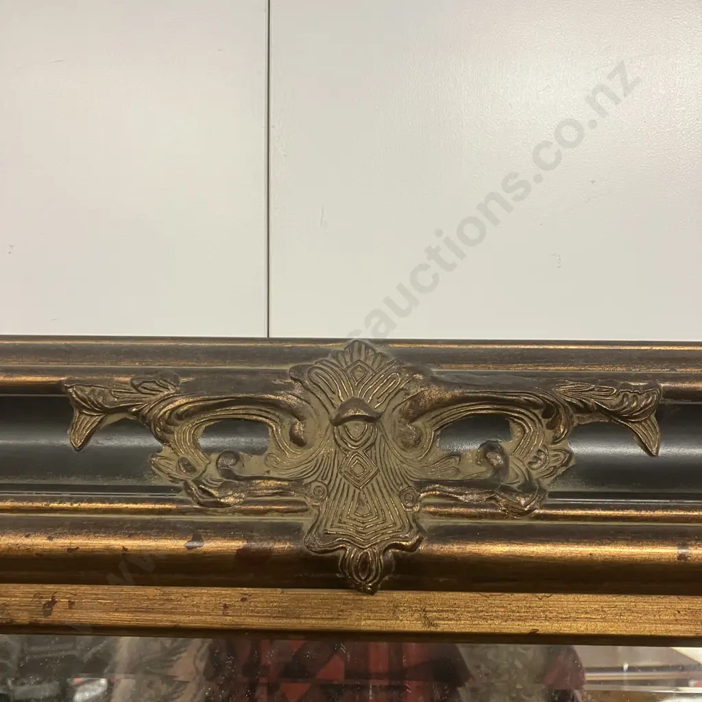 Kerridge Large Bevelled Edge Wall Mirror With Ornate Black & Copper Toned Frame. 86 x 103cm Image 1++