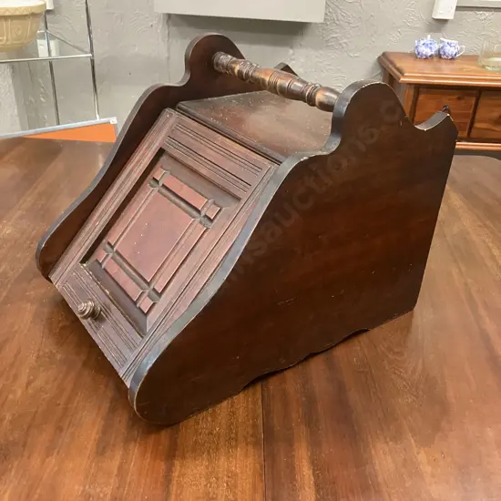 Antique Mahogany Coal Scuttle