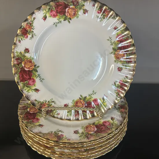 Royal Albert Old Country Roses Plates x7 Dia21cm.