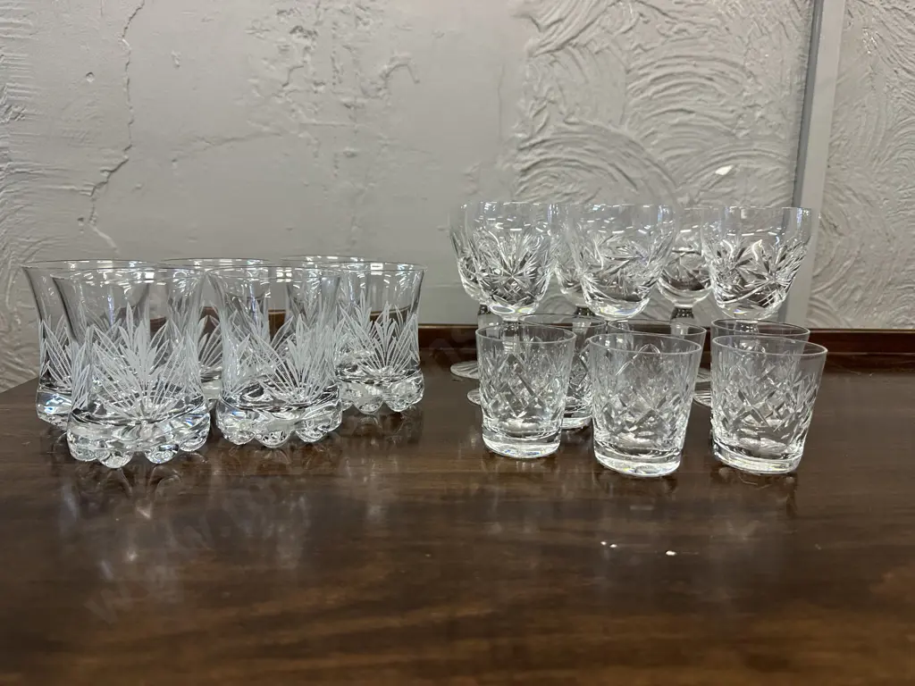 Selection Of Crystal Glasses (as found) Image 1++