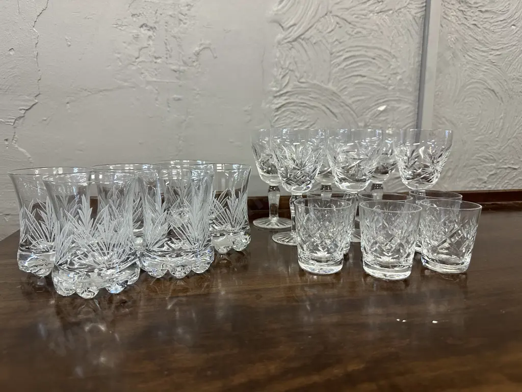 Selection Of Crystal Glasses (as found) Image 1++
